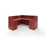71" Reception Desk Shell Reception Desks 2 Pedestals & Glass Transaction Counter