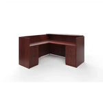 71" Reception Desk Shell Reception Desks 2 Pedestals & Glass Transaction Counter