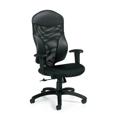 Global Tye High Back Task Chair with Black Mesh.