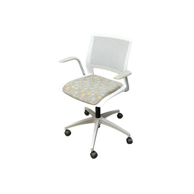 Sit on It Lumin Task Chair - Brown Patterned Fabric