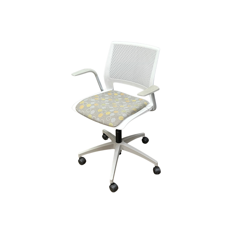 Sit on It Lumin Task Chair - Brown Patterned Fabric