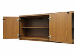 Used Steelcase credenza with 4 doors 71″X20″X29″ – cherry w/ black handles