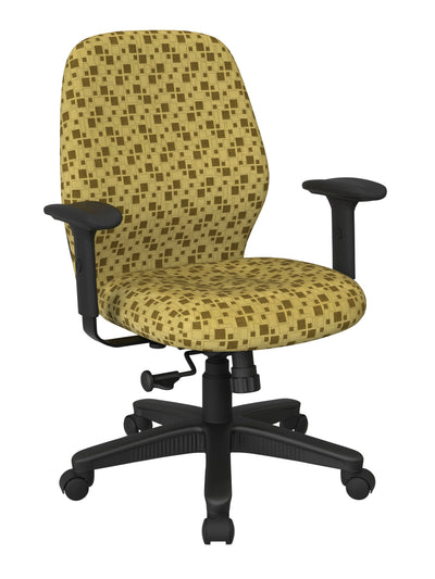 Mid Back 2-to-1 synchro Tilt Chair with 2 -Way Adjustable Soft padded Arms