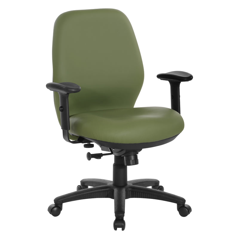 Mid Back 2-to-1 synchro Tilt Chair with 2 -Way Adjustable Soft padded Arms