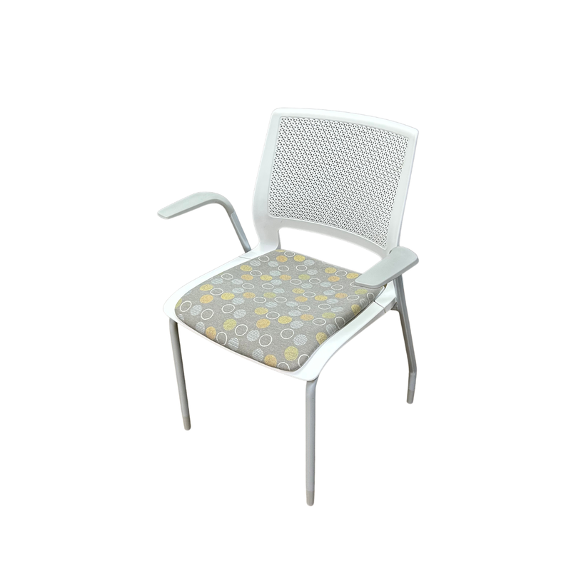 Sit on It Lumin Stack Chair - Brown Fabric Seat