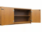 Used Steelcase credenza with 4 doors 71″X20″X29″ – cherry w/ black handles