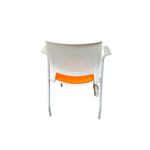 Sit on It Lumin Stack Chair - Tangerine Fabric Seat
