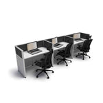 4'x2' x 41" SUNLINE Signature Office Cubicle System | 41" High Workstation with Customizable Colors