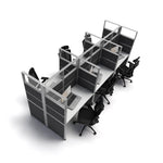 4'x2' x 65" SUNLINE Signature Office Cubicle System | 65" High Workstation with Customizable Colors
