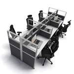 4'x2' x 53" SUNLINE Signature Office Cubicle System | 53" High Workstation with Customizable Colors