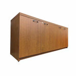 Used Steelcase credenza with 4 doors 71″X20″X29″ – cherry w/ black handles