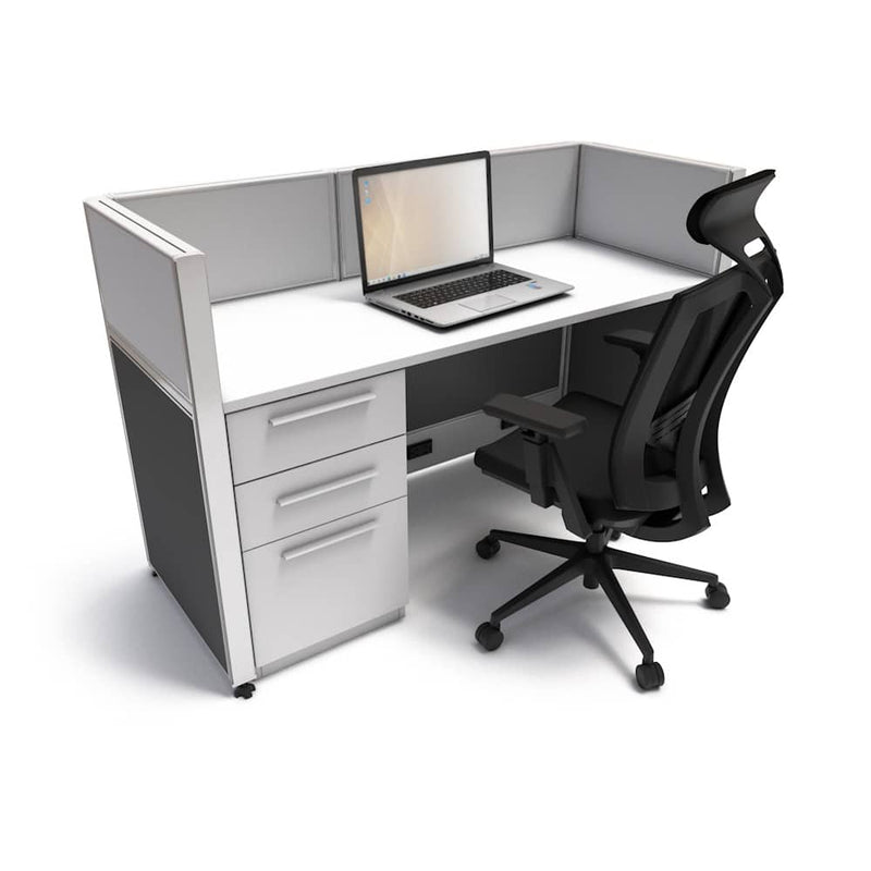 SUNLINE Signature 5×2 Cubicle – 41" High | Compact Collaborative Workstation