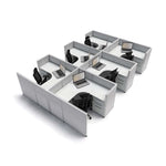 5'x5' x 41" SUNLINE Signature Office Cubicle System | 41" High Workstation with Customizable Colors