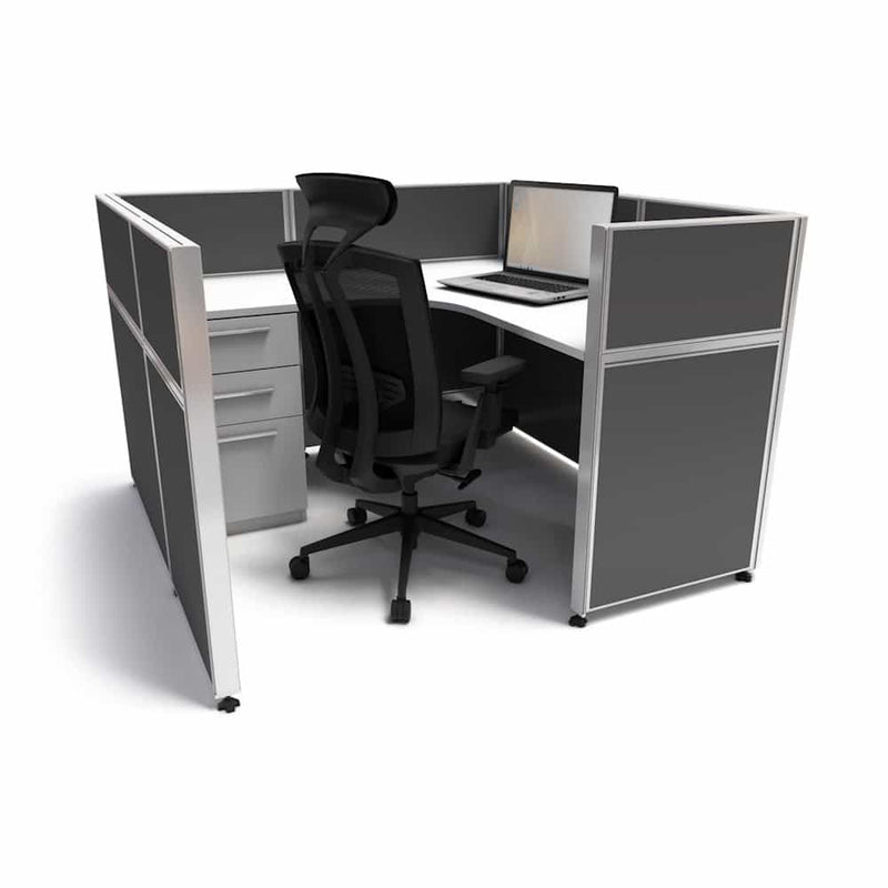 5' x 5' Collaborative Workstation with Low-Profile 41" Panels | SUNLINE Signature Cubicle