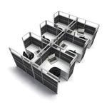 5'x5' x 65" SUNLINE Signature Office Cubicle System | 65" High Workstation with Customizable Colors