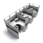 5'x5' x 65" SUNLINE Signature Office Cubicle System | 65" High Workstation with Customizable Colors