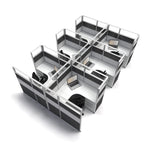 5'x5' x 65" SUNLINE Signature Office Cubicle System | 65" High Workstation with Customizable Colors