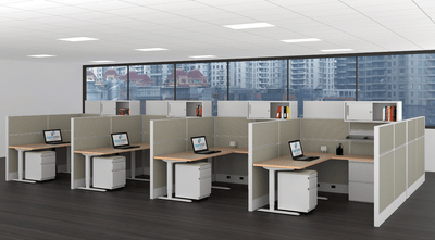 Sixty-Five System Extended Office Layout - 6x7 Premium | 8 Pack with Maximum Workspace