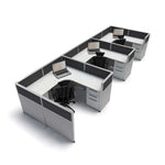 6'x6' x 41" SUNLINE Signature Office Cubicle System | 41" High Workstation with Customizable Colors