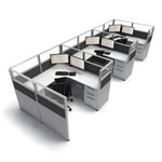 6'x6' x 53" SUNLINE Signature Office Cubicle System | 53" High Workstation with Customizable Colors
