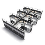 6'x6' x 65" SUNLINE Signature Office Cubicle System | 65" High Workstation with Customizable Colors