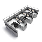 6'x8' x 65" SUNLINE Signature Office Cubicle System | 65" High Workstation with Customizable Colors