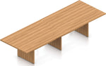 Conference Table Offices To Go 12 FT | Rectangular Laminate with Steel Pedestal Base