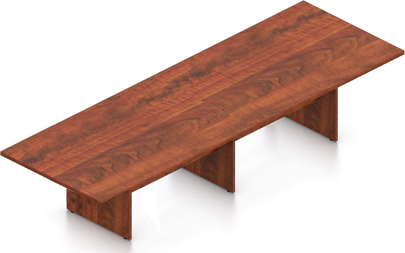 Conference Table Offices To Go 12 FT | Rectangular Laminate with Steel Pedestal Base