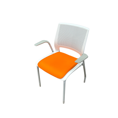 Sit on It Lumin Stack Chair - Tangerine Fabric Seat