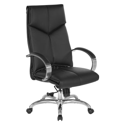 Deluxe High Back Black Lthr Chair