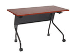 Office Star 4' Black Frame With Cherry Top - Multipurpose Table