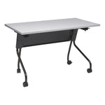 Office Star 4' Black Frame With Grey Top - Multipurpose Table