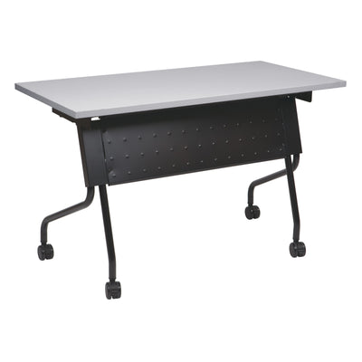 Office Star 4' Black Frame With Grey Top - Multipurpose Table