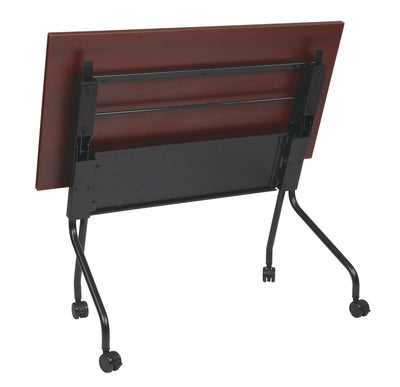 Office Star 4' Black Frame With Mahogany Top - Multipurpose Table