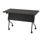 Office Star 4' Black Frame with Slate Grey Top - Multipurpose Table in Black/Slate Grey