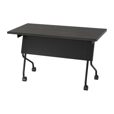 Office Star 4' Black Frame with Slate Grey Top - Multipurpose Table in Black/Slate Grey