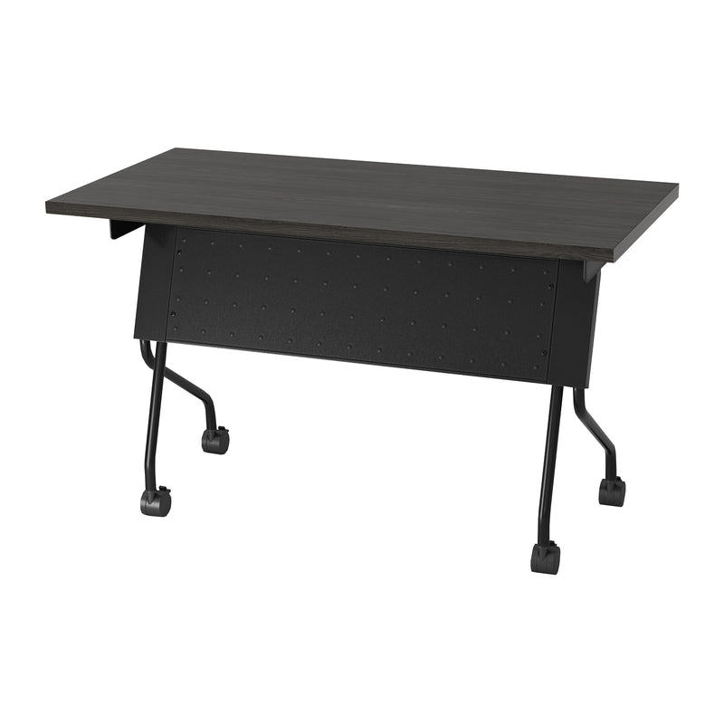 Office Star 4' Black Frame with Slate Grey Top - Multipurpose Table in Black/Slate Grey