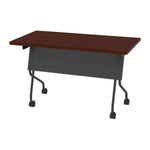 Office Star 4' Titanium Frame With Mahogany Top - Multipurpose Table