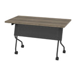 Office Star 4' Titanium Frame With Urban Walnut Top - Multipurpose Table in Grey