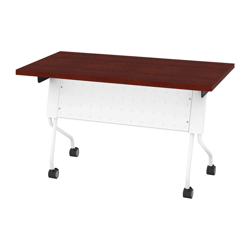 Office Star 4' White Frame with Cherry Top - Multipurpose Table