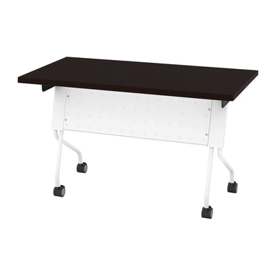 Office Star 4' White Frame with Espresso Top - Multipurpose Table