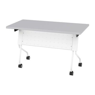 Office Star 4' White Frame with Grey Top - Multipurpose Table
