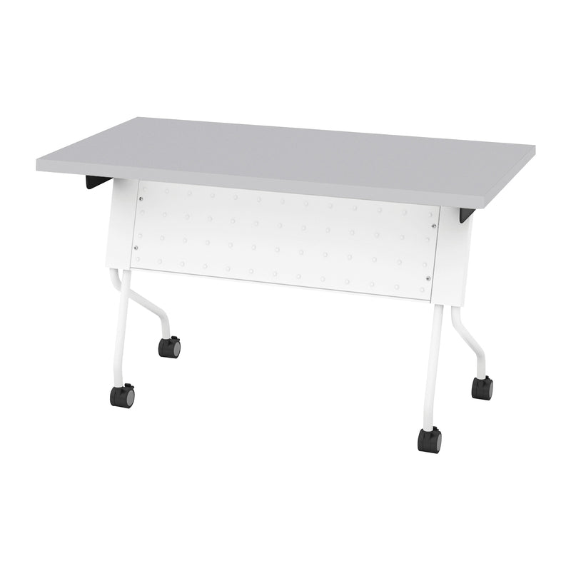 Office Star 4' White Frame with Grey Top - Multipurpose Table