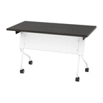 Office Star 4' White Frame with Slate Grey Top - Multipurpose Table in White/Slate Grey