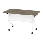 Office Star 4' White Frame with Urban Walnut Top - Multipurpose Table