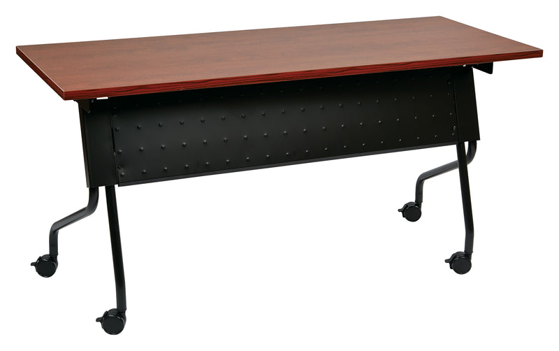 Office Star 5' Black Frame With Cherry Top - Multipurpose Table