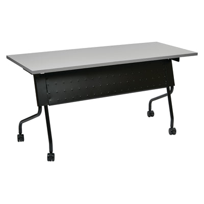 Office Star 5' Black Frame With Grey Top - Multipurpose Table