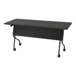 Office Star 5' Black Frame With Slate Grey Top - Multipurpose Table in Black/Slate Grey