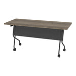 Office Star 5' Titanium Frame With Urban Walnut Top - Multipurpose Table in Grey