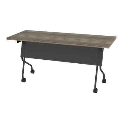 Office Star 5' Titanium Frame With Urban Walnut Top - Multipurpose Table in Grey